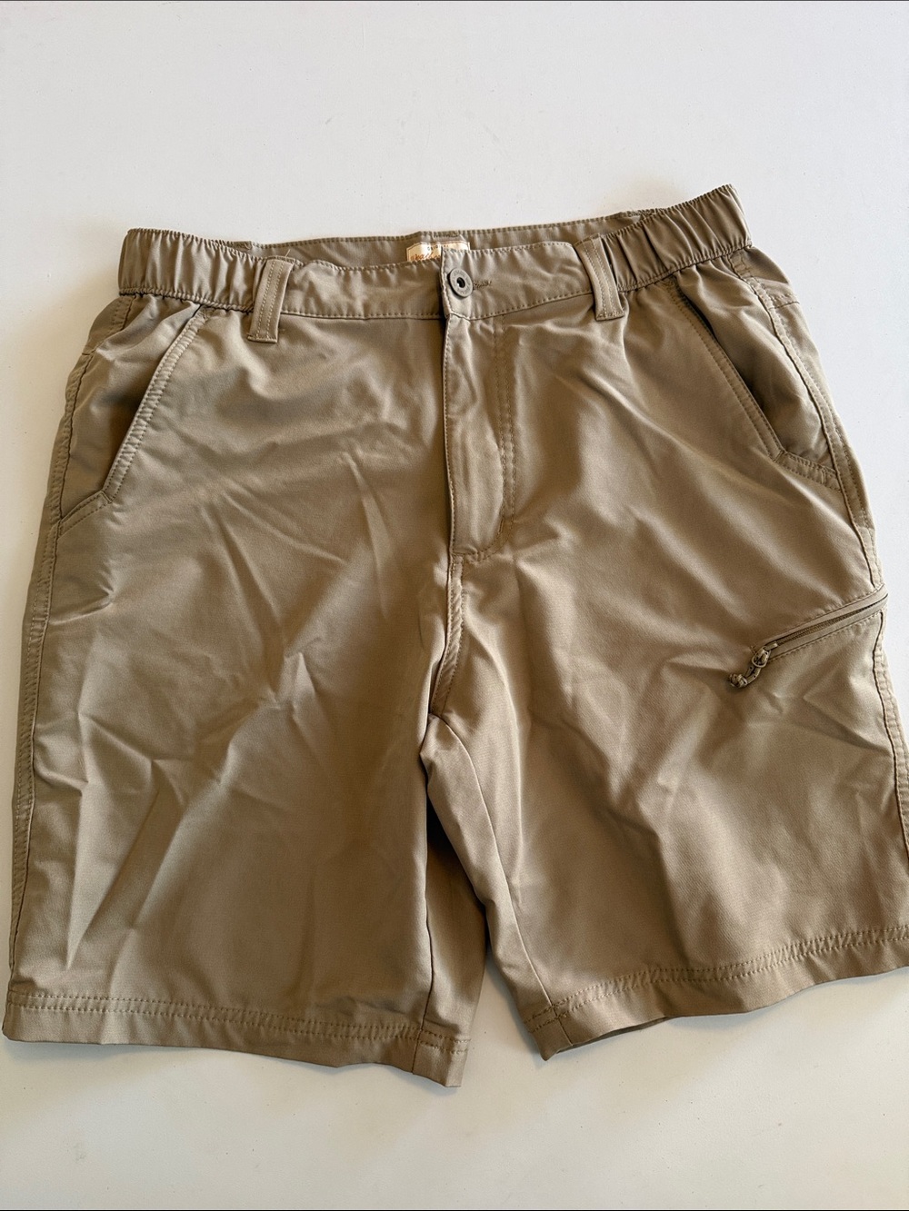 Men's Tan Weatherproof Cargo Shorts - Lightweight Performance Size 32